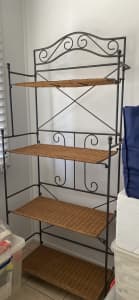 Iron and Rattan SOLID made Shelving