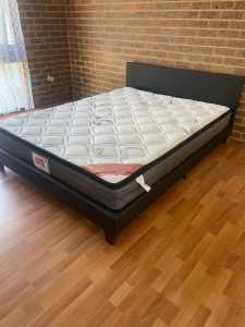 LOWER PRICE! MONICA BLACK PU LEATHER BEDFRAME WITH MATTRESS ON SALE!!!