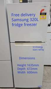 Free delivery Samsung 320L fridge freezer 3.5energy stars Works fine
