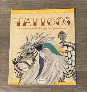 Anti-stress adult coloring book - Tattoos