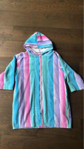Pink stripe cover up hoody