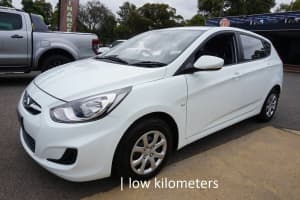 2012 Hyundai Accent RB Active Crystal White 5 Speed Manual Hatchback