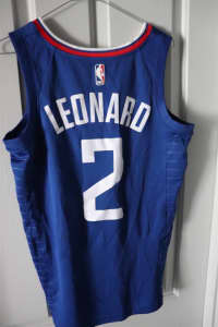 D1525 Clippers Basketball Shirt Leonard Number 2 Size 40