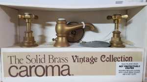 caroma bathroom brass tapeware