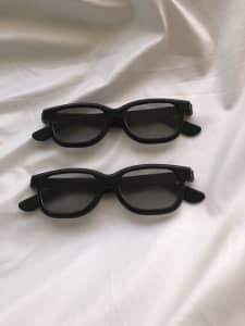 ‘Real D’ 3D Glasses, Circular Polarised Lens, Black Frame