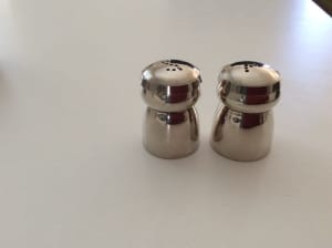 CULINARY CONCEPTS UK Champagne Cork Salt/Pepper Shakers Silver Plated