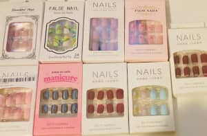 9 brand new, never used packs of fashion nails for sale