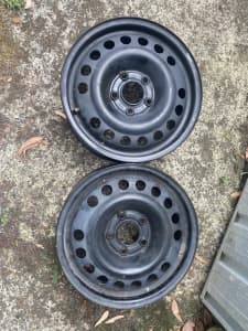 Two trailer wheels 15 inch Holden astra both unused spare wheels