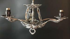Art Deco 3 Arm chandelier Hanging lamp
