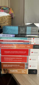 Ten Law degree text books