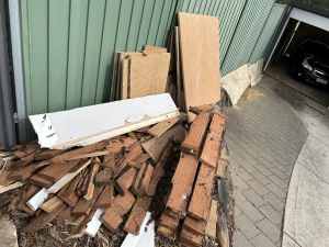 Scrap wood jarrah and structafloor and gyprock