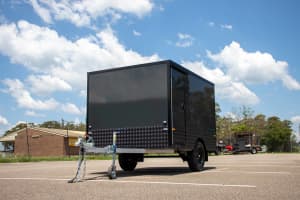 Charcoal Gray Galvanised Enclosed Trailer