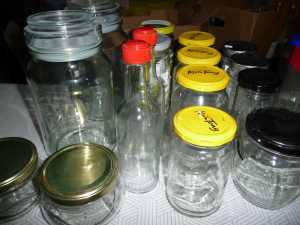 Clean Glass Jars with Lids