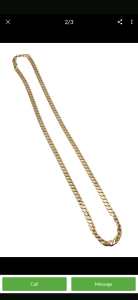 50cm 9ct Gold curb link chain 17.46g 