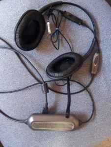 2 ear/mic plantronics headset
