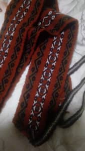 Artisan cloth woven Belt ladies south America Peru