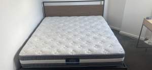 King sized double bed and medium firm mattress (can be sold seperate)
