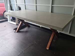 Large Industrial Dining Table - Concrete Look Top