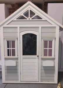 Toddler Cubby House. Painted & Renovated with chalkboard inside