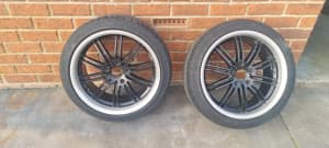 2x 18" rims and tyres 