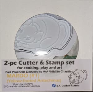 2-pce Cutter Debosser (stamp) - Mardo Antechinus Marsupial Mouse