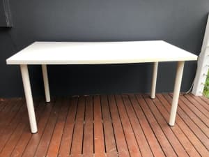 IKEA Large White Laminated Fibreboard Home Office Desk