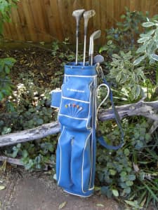 Retro Golf Set with Blue Carry Bag - Mini Set