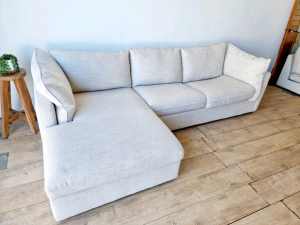 Freedom Sorrento Sofabed Lounge Seater Fabric Lounge Sofa RRP $4500
