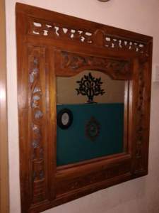 Carved Wooden Mirror 