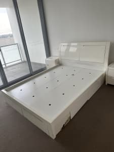 Bed with two side tables for sale