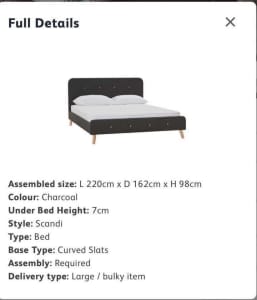 NEW IN BOX Buttons Queen Bed frame 🥳Afterpay available 💵