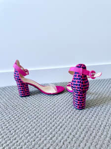 Shoes heel Kurt Geiger block junky flatform pump hot pink KG sandal