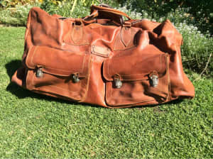 MOROCCAN LEATHER BAG. 71 x 30. $50