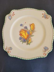 Vintage Royal Staffordshire Pottery AJW, Honeyglaze,Floral Cake Plate