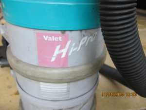 Valet Hi-Pro backpack vacuum cleaner working