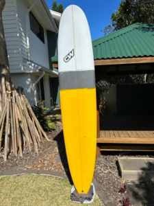 New 9ft Clearwater Malibu surfboard. Plus new FCS 2 fins.