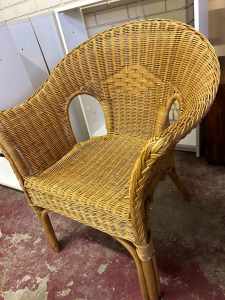 Natural Cane Armchair (3 available)