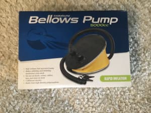 Bellows 5000cc foot pump $10 brand new