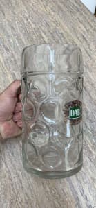 Glass Beer Stein 🍺 DAB German 🇩🇪