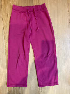 Pink wide leg tracksuit pants girls size 7