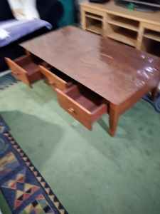 Lg Jarrah coffee table with drawers