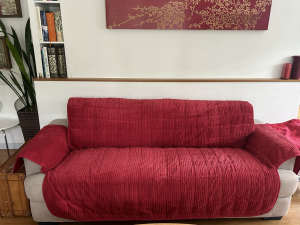 Claret red 3 seater lounge/sofa cover