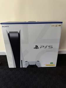 PS5 Disc Console - Red with original white covers - Red Controller
