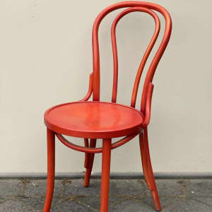 Red Wooden Bentwood Chair