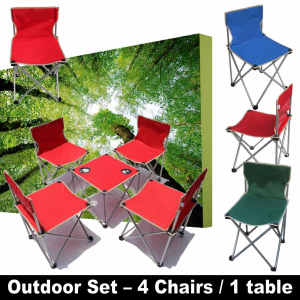 Ultra-light Military Grade Outdoor Folding Canvas Table / Chairs Set