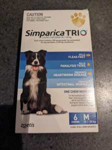 Simparica Trio Dog Small 10.1 - 20 KGS 