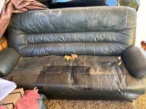 Leather recliners and sofa
