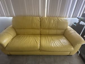 Nick Scali 3 seater leather soda bed