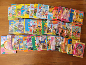 About 47 kids DVDs French English Dora the Explorer, my little pony