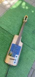 Custom upright electric bass guitar
